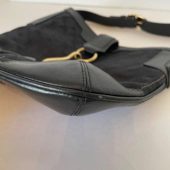 Coach Black Signature Canvas Slim Hamptons Hobo Bag 11058 - Picture 7 of 13